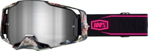 100 Percent Armega Sarcelle Goggle Silver Mirror Lens Adult Unisex - Silver Mirror lens motocross goggle for adults