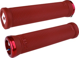 ODI Ruffian V2.1 Lock-On Grips Red 135mm Pair - Low-profile lock-on grips, red, 135mm, pair