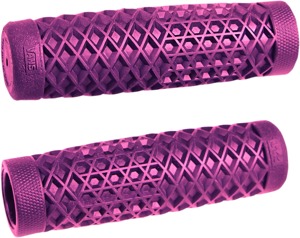 ODI Vans Grips Purple 1 inch Closed End Rubber Pair - Classic Vans pattern grips, 1 inch bars, Purple