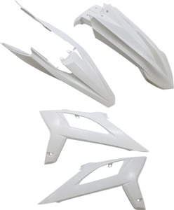 Acerbis Plastic Kit White For Beta RR Race Edition/RR 2020-2022 - White plastic kit fits 2020-2022 Beta RR/Race Edition