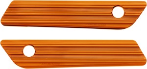 Arlen Ness 10-Gauge Saddlebag Latch Covers Orange