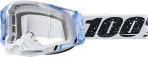 100% Racecraft 2 Goggles Mixos Clear Lens Adult Blue White Unisex - Racecraft 2 Mixos goggles with clear lens, adult size