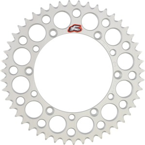Rear Sprocket Grooved - Silver 520-47 Teeth - For 87-89 Kawasaki KX250 2-Stroke/ 87-04 KX500