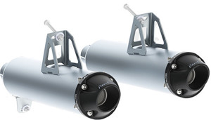 MBRP Dual Slip-On Exhaust Mufflers Silver Fits 13-16 Maverick 1000