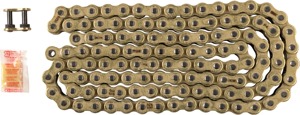 RK Chain GB525XRE-120 525 XRE XW-Ring Gold Chain 120 Link - 120 link gold XW-ring 525 chain For mid-size motorcycles