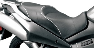 Sargent World Sport Solo Seat Black/White CarbonFX Vinyl WS-552-19
