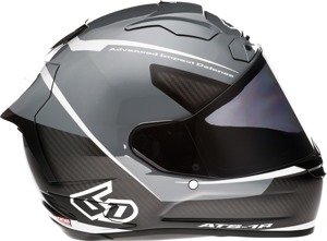 6D ATS-1R Alpha Full Face Helmet XL Black Silver Gray - Full face helmet XL Black Silver Gray by 6D