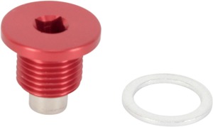 Moose Magnetic Drain Plug M16x1.5x19mm Red