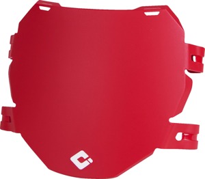 ODI Signature Downhill Number Plate Red - Curved red number plate for downhill and e-bikes