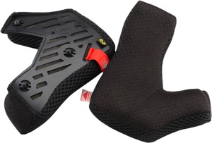 100% Aircraft Bicycle Helmet Cheek Pads XS/L Black Pair - Replacement cheek pads for Aircraft helmets XS/L