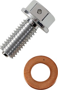 Moose Magnetic Drain Plug M10x1.5x22mm with Washer Silver