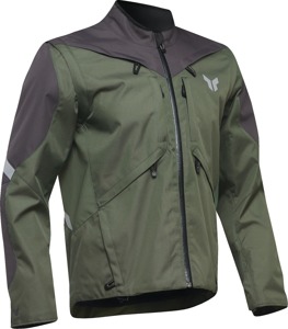 THOR Terrain Jacket Charcoal Army Green Men's Size L - Men's off-road jacket, size L, Charcoal/Army Green