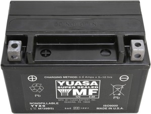 Yuasa YTX9 AGM Maintenance Free 12V Battery - 12V, 135 CCA, fits many motorcycles