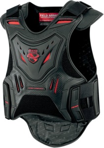 ICON Field Armor Stryker Vest 2XL/3XL Black/Red - Protective riding vest with CE-approved armor