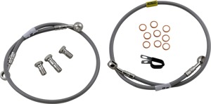 Stainless Steel Front Brake Line Kit - 2 Lines - For 94-03 GSXR750