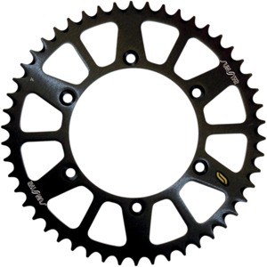 Works Triplestar Aluminum Rear Sprocket 51T - Black - For DRZ400 E/S/SM, KLX400, RM 125/250, RMZ250/450