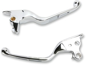 Slotted Aluminum Mechanical Brake/Clutch Lever Set Chrome - For 15-21 ...