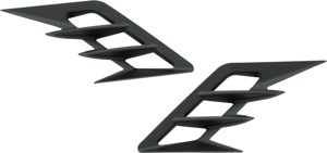 Show Chrome Front Fender Vent Accent Black - 52-959BK