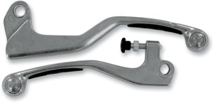 Natural & Black Competition Brake & Clutch Lever Set - For 87-94 Kawasaki KDX KX