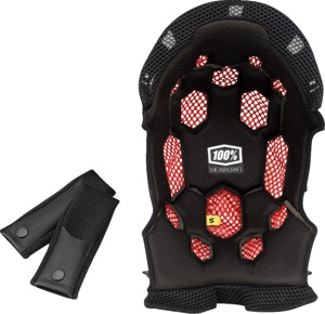 100% Aircraft 2 Helmet Liner S/M Black/Gray Adult - Replacement liner for 100% Aircraft 2 helmets