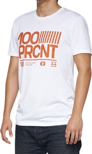 100 Percent Tech Surman T-Shirt White Orange Men's Large - Men's tech t-shirt, White/Orange, size Large
