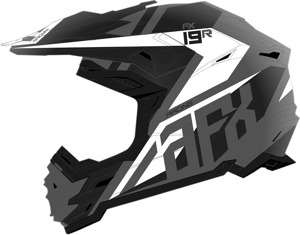 FX-19R Racing Full Face Offroad Helmet Matte Gray/White Medium