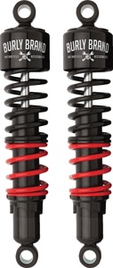 Burly Brand Stiletto Shocks 13in Standard Black For Harley Touring - 13in standard shocks, black, For Harley Touring models