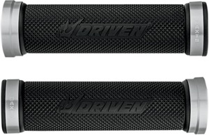 Driven D-Axis Silver Anodized 7/8" Motorcycle Grips