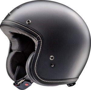 Arai Classic-V Helmet Black Frost Large - Classic open-face helmet in Black Frost, Large