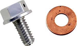 Moose Magnetic Drain Plug M8x1.25x20mm w/ Washer 6061 T6 Aluminum