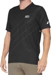100% Celium Short-Sleeve Jersey Dark Gray Men's Medium - Moisture-wicking MTB jersey for men, size M, Dark Gray