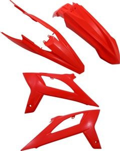 Acerbis Red Plastic Kit For Beta RR/RR Race Edition 2T/4T Models - Red body kit For Beta RR/RR Race Edition 2T/4T