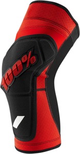 100% Ridecamp Knee Guards XL Black/Red Unisex - Lightweight knee guards for cycling, XL size
