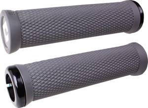 ODI Elite Motion v2.1 Lock-On Grips Gray/Black - Slim lock-on bicycle grips in gray/black