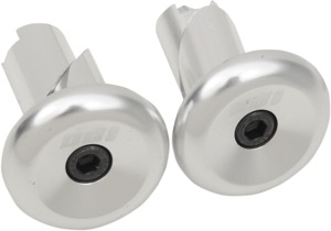 ODI Aluminum Handlebar End Plugs Silver Universal Pair - Universal fit for 14mm-19mm handlebars