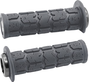 ODI Rogue 2.1 Lock-On Grips Graphite Silver 7/8in Bars - Shock absorbing lock-on grips in graphite silver