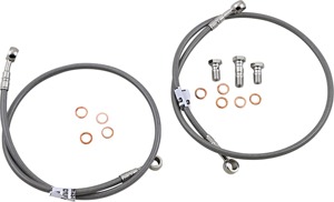 Stainless Steel Front Brake Line Kit - 2 Lines - For 99-02 Suzuki SV650
