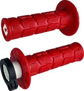 ODI V2 Rogue Lock-On Grips Red for 7/8" Bars - Lock-On grips, Red, For many MX/off-road bikes