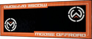 Moose Offroad Bike Pad Floor Mat Orange Black 31.5in x 78.75in - Absorbent bike pad mat for shops and pits