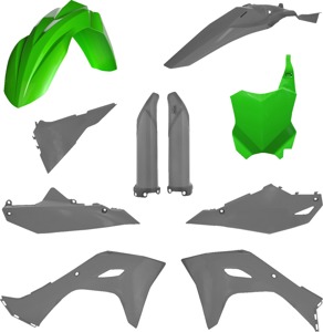 Full Plastic Kit Gray/Green - for 2025 Kawasaki KX250/450