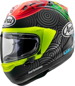 Arai Corsair-X Tatsuki Helmet XS Fluorescent Yellow/Green - Premium full-face helmet with Tatsuki graphic