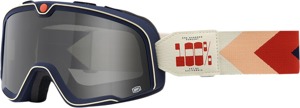 100% Barstow Goggle Teluride Smoke Lens Adult One Size Blue - Anti-fog vented goggles with smoke lens, unisex adult