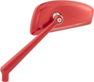 Arlen Ness Tearchop Mirror Left Red Aluminum