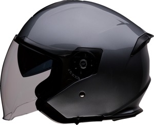 Z1R Road Maxx 2.0 Helmet 3XL Gloss Dark Silver - Open-face helmet with sun visor