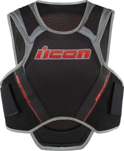 ICON Field Armor Softcore Vest S/M Black/Gray/Red - Low-profile protective vest