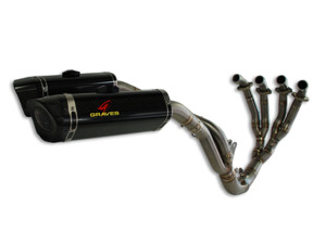 Graves Carbon Fiber Dual Full Exhaust System For 09-14 Yamaha R1