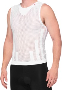 100 Percent Zephyr Cooling Tank S/M White Men's - Moisture-wicking cooling tank for men, size S/M