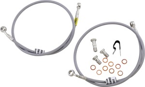 Stainless Steel Front Brake Line Kit - 2 Lines - For 14-16 Yamaha FZ-09