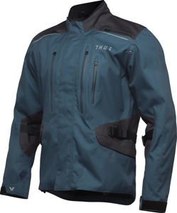 THOR Range Jacket Blue Black Men's Size S - Waterproof adventure jacket, men's size S, blue/black
