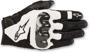 SMX1 Air V2 Motorcycle Gloves Black/White Small
